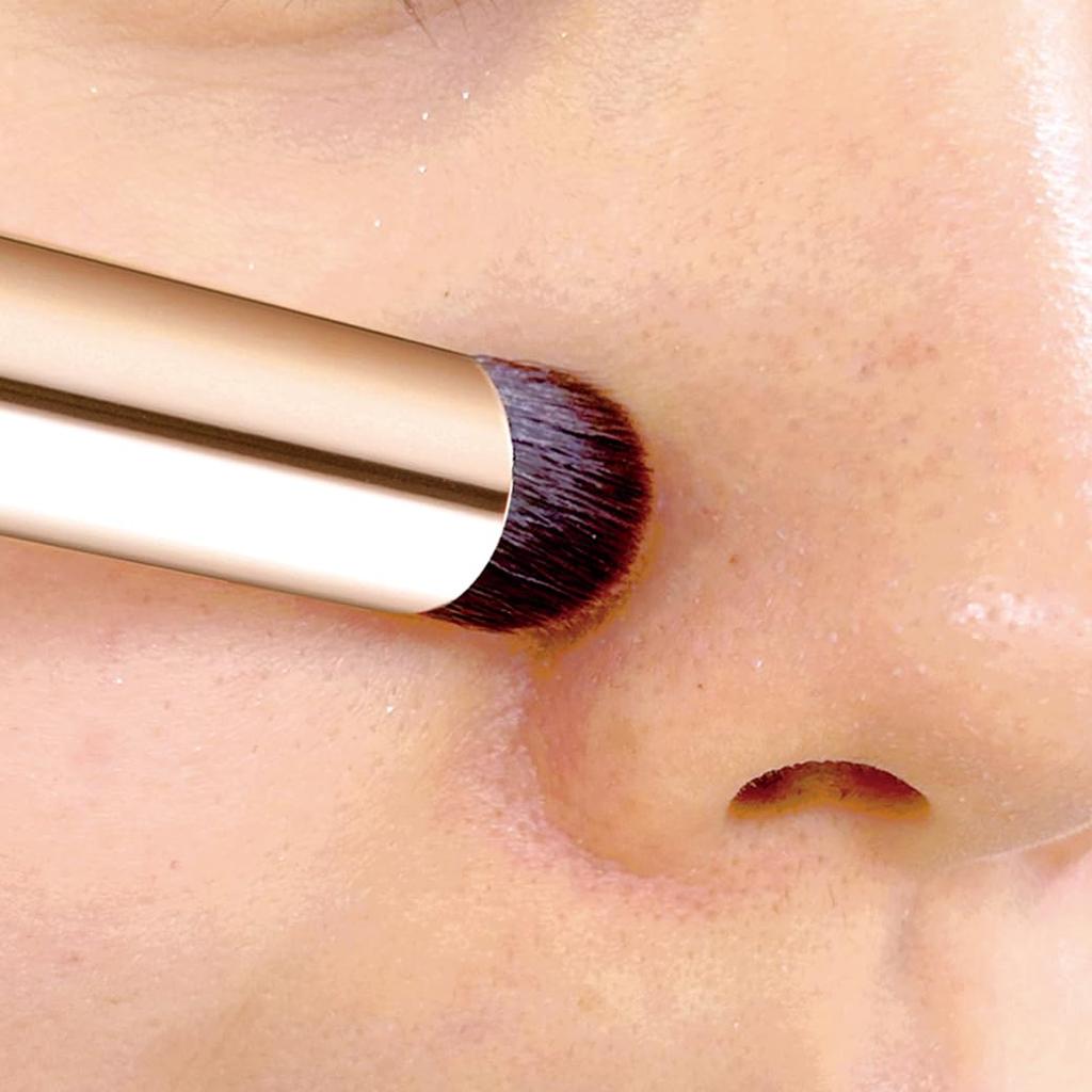 Marshfield Concealer Brush Round Makeup Perfect for Spot and Eye Angled Cut [Official] R, Tip, Brush, Coverage, Nose, Hollows,