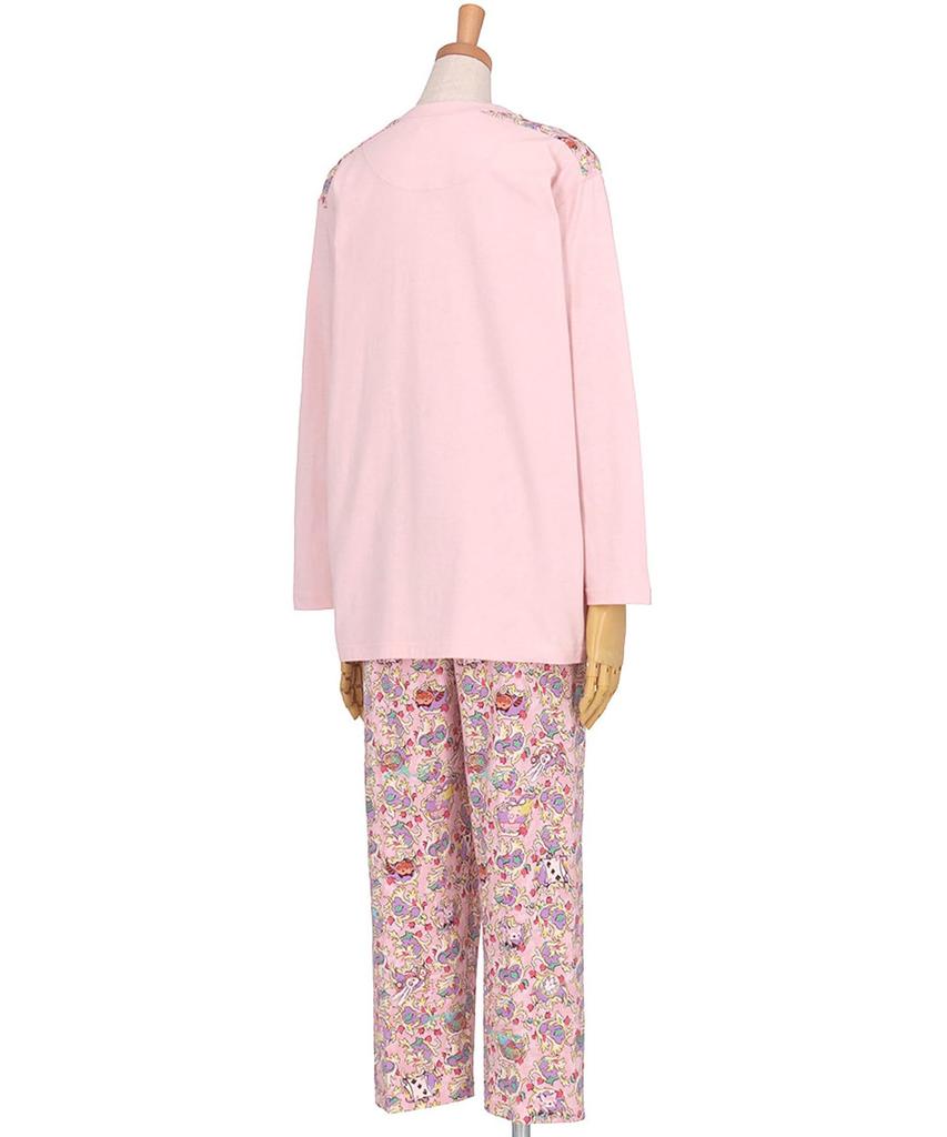 Wacoal RELAX SLEEP Relax Tsumori Chisato Cotton Long Long Tsumori Chisato SLEEP PI LL & (Wacoal & Sleep) Pajamas, 100% Jersey, Sleeves, Pants, UDX591,