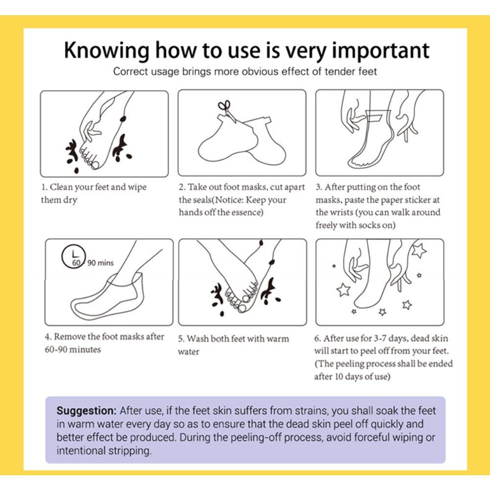AICHUN Banana Peeled Foot Mask for Hydrating, Brightening, Exfoliating and Foot Care