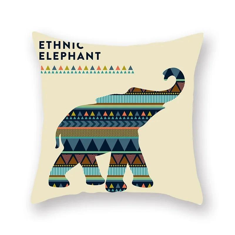 Retro Religious Ethnic Pattern Print Series Pillow Cover Bohemian Home Decor Bedroom Room Living Room Sofa Cushion Cover