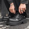 2024 new spring and autumn British style big head leather shoes men's platform height increase niche design derby shoes 60711-R