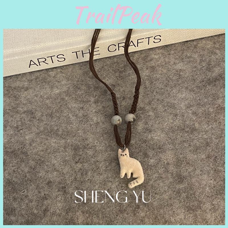 Childlike Cat Necklace Sweet Retro Charm In A Simple Stylish Clavicle Chain