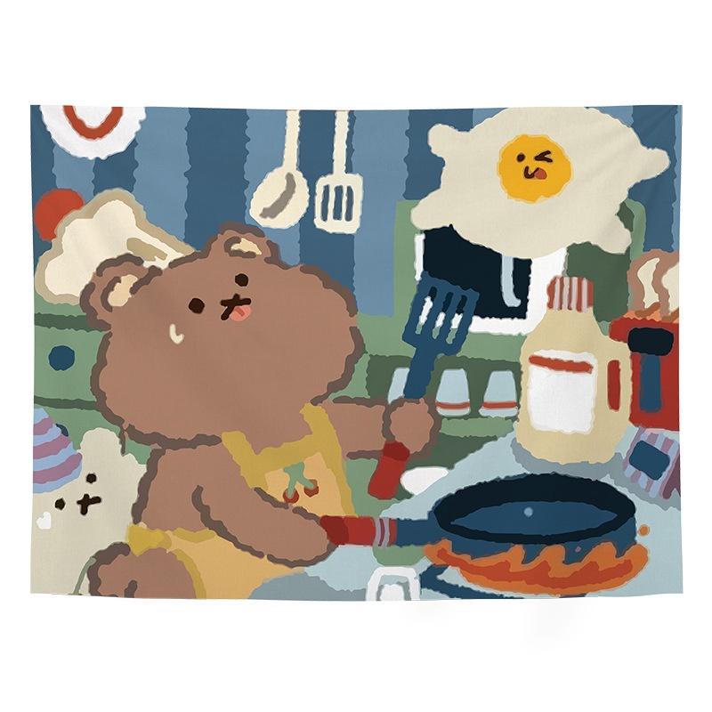 Wandteppich Wandbehang Cartoon Hintergrundtuch Hängendes Tuch Schlafzimmer Raumdekoration Tuch Net Red Foto Wandtuch