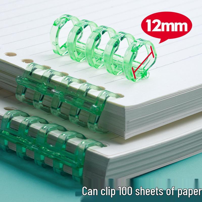 5-Hole A4 DIY Loose-Leaf Binder with Removable Rings & Punch Tool