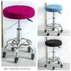 Solid Color Round Chair Cover Thickened Stool Cushion Cover Soft Bar Stool Cover