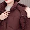 Plus Size XL-5XL Middle Age Woman Winter Short Coats Hooded Elegant Loose Thick Warm Parkas Female Jacket