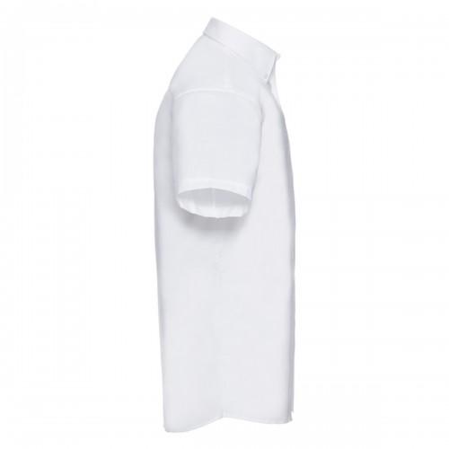 Russell Collection Mens Classic Plain Oxford Short-Sleeved Shirt
