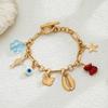 Accessories Fashion Versatile Butterfly Star OT Buckle Jewelry, Personalized Niche Peach Heart Imitation Pearl Bracelet