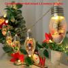 Christmas Tree Led Snow Globe Bulb String Lights For Indoor Outdoor White Warm