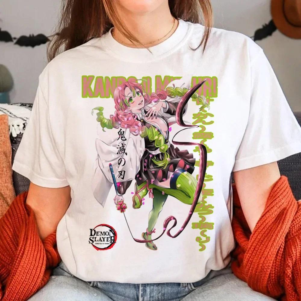Fashion Anemi Mitsuri Print Women's Short Sleeved T-shirt for Girls Fun Japanese Harajuku Clothes Y2k Top Women's Clothes