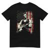 Abraham Lincoln Playing Guitar Rock And Roll American Flag Perforunisexce TShirt