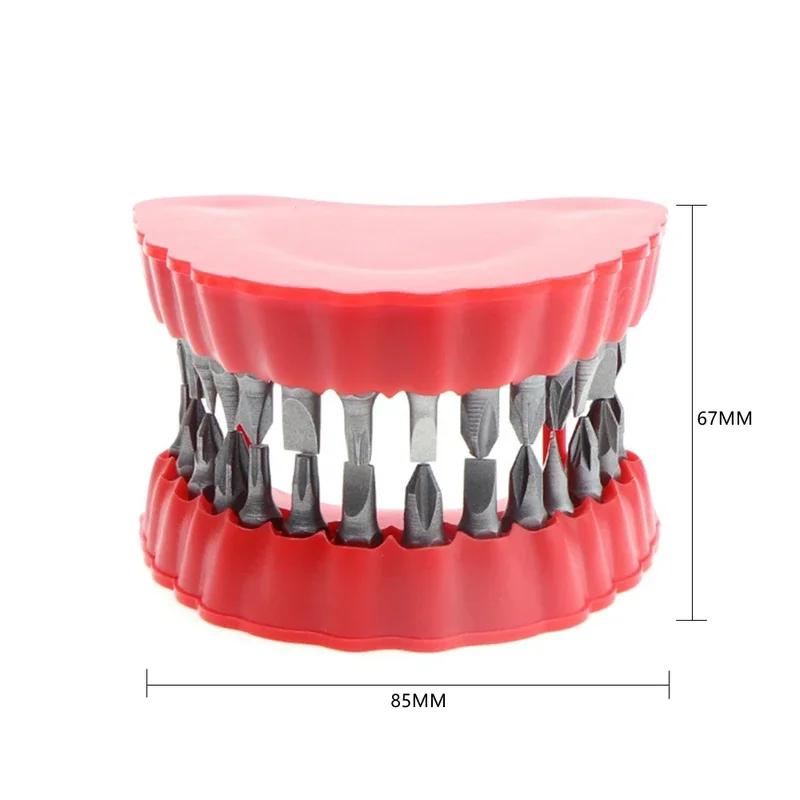 Upgraded Denture Drill Bit Holder For Drill Teeth Model Design Fits 1/4 Inch Hex Bit And Drive Bit Adapter Tools Dropshipping