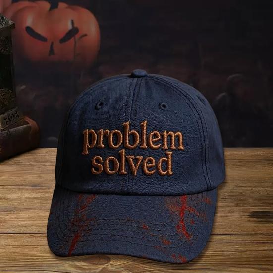 Dark Blood Stain Print Baseball Hat Unisex Sun Protection Wide Brim Baseball Hat Halloween Party Costume Accessory