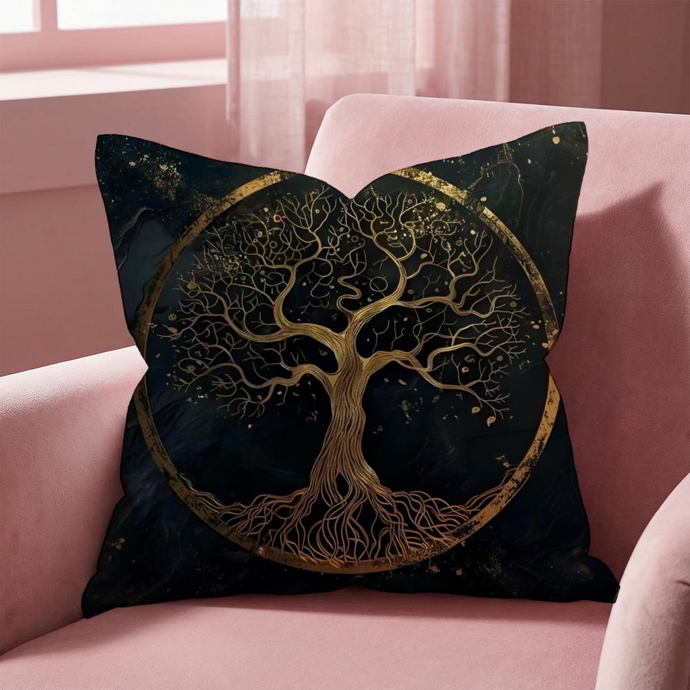 Tree of Life Cushion Cover Multi-Scene Pillow Cover for Home & Car - Reversible, Soft & Durable for Daily Use