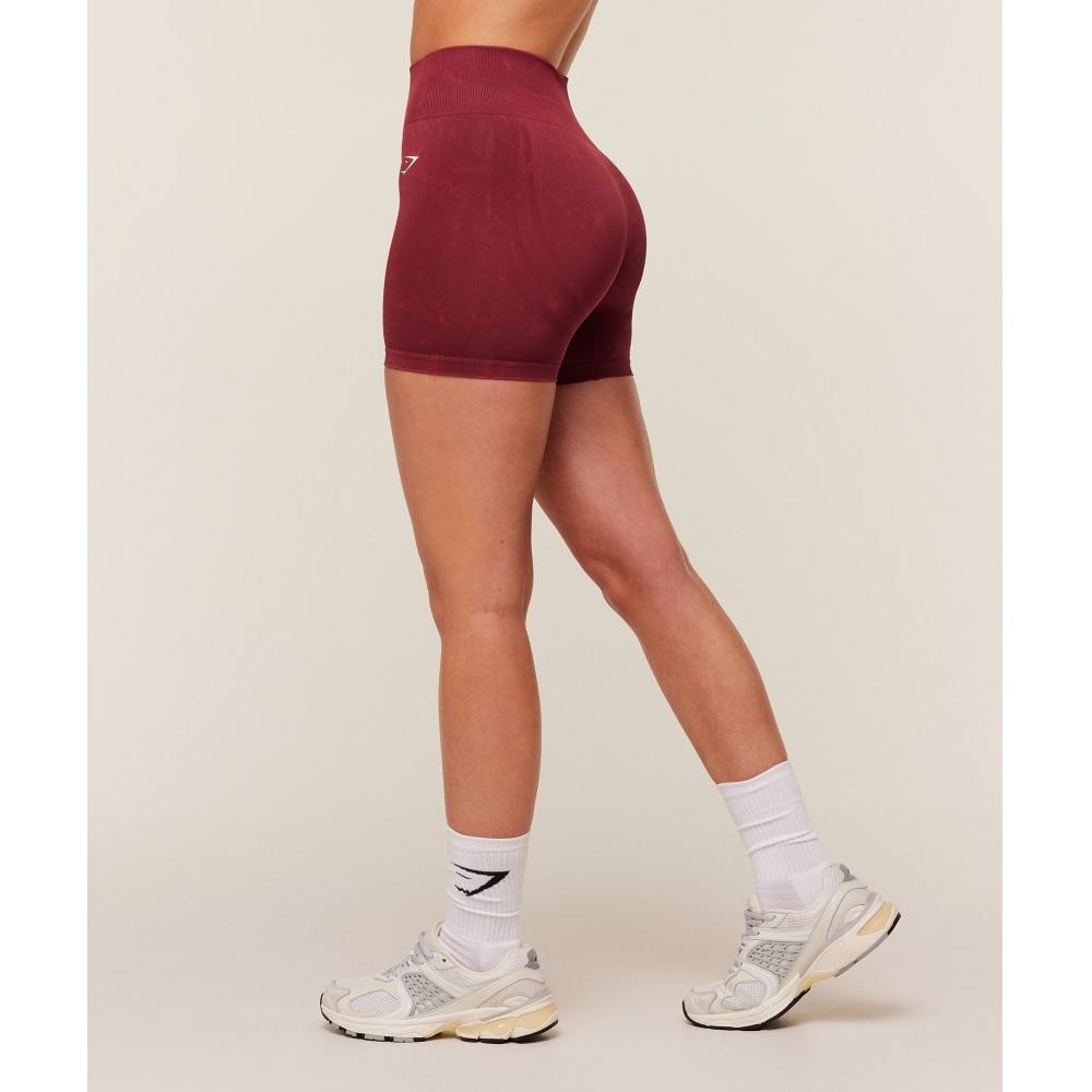 Gymshark Everyday Seamless Washed Shorts 2.0 Red Wash B6b8w Rccj