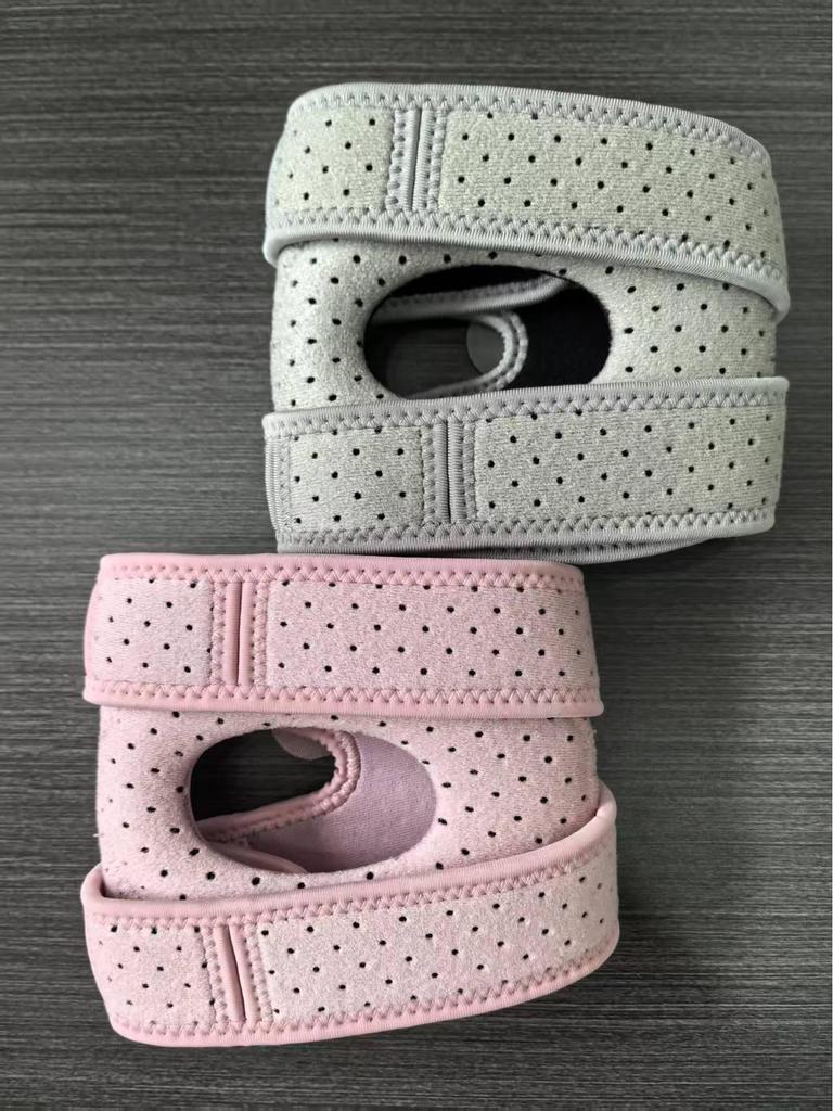 Double Silicone Adjustable Compression Patella Strap for Women's Running, Basketball, Cycling, and Outdoor Knee Support