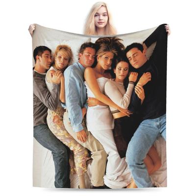 Friends Tv Show Blanket Fleece  Winter  Multi-function Soft Throw Blankets for Sofa Car Bedding Throws