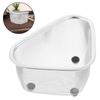 1pc Sink Triangle Drain Basket Stainless Steel Kitchen Residue Filter Net Basket Leakage Wash Vegetable Basket Storage Shelf