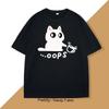 Funny Summer Meow Black Cat Print Women T Shirt Casual O-neck Tshirt Short Sleeve T-shirt Female Tees Women Clothing