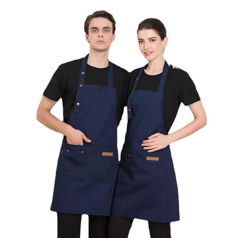 Custom Printed Tie-Waist Apron for Cafes and Milk Tea Shops