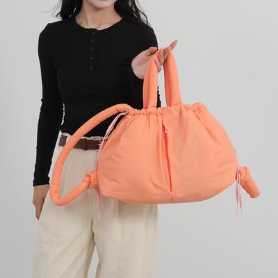 Damen Baumwoll-Umhängetasche schlichte Tragetasche große Kapazität Rucksack modische Kleidung ausländischer Stil Nische