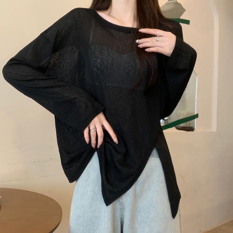 

Летняя женская вискозная куртка от солнца в корейском и японском стиле 2025 года Small чёрный