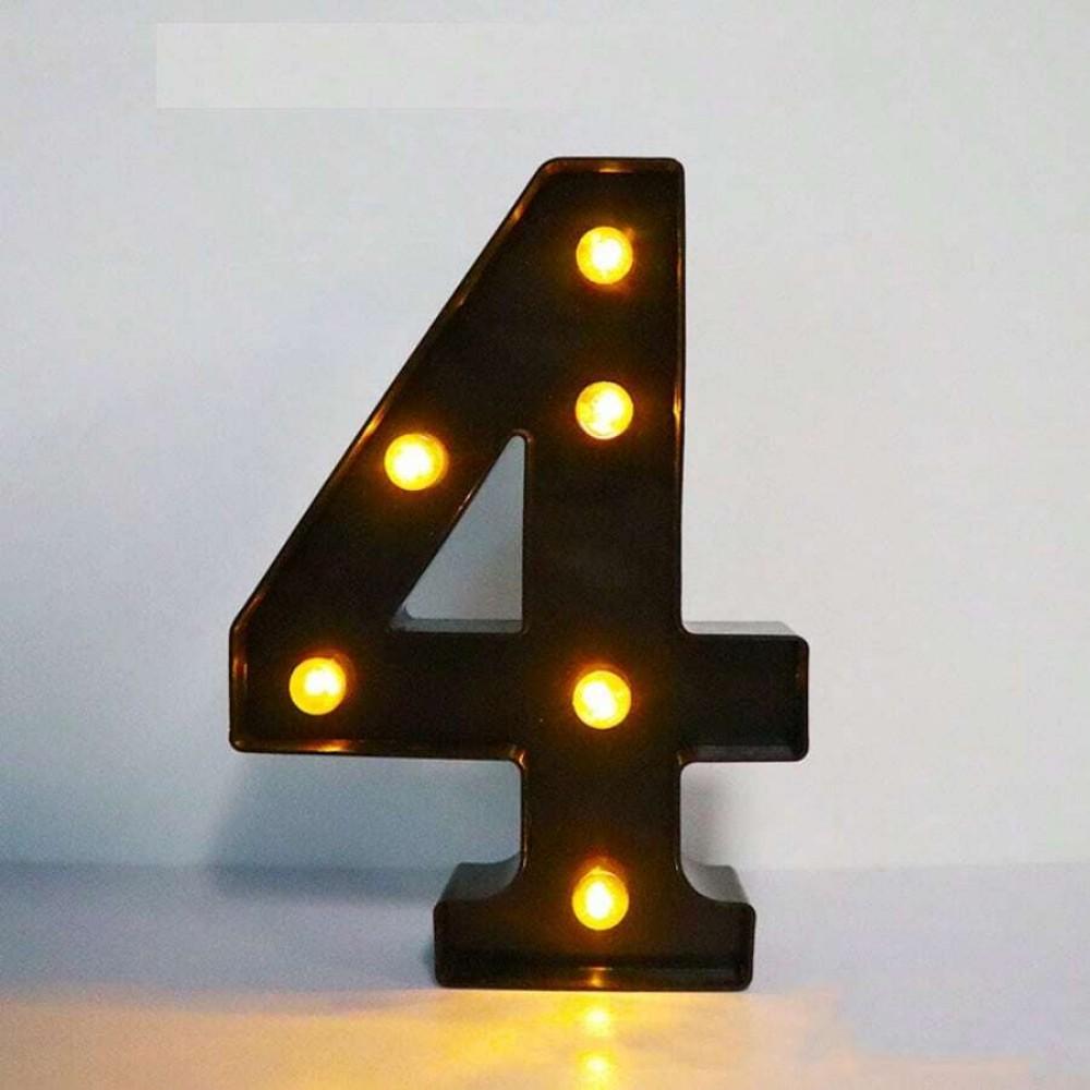 1PC 21.8cm LED Letter Light Luminous Letter and Number Night Light Suitable for Home Bar Wedding Birthday Party Decoration