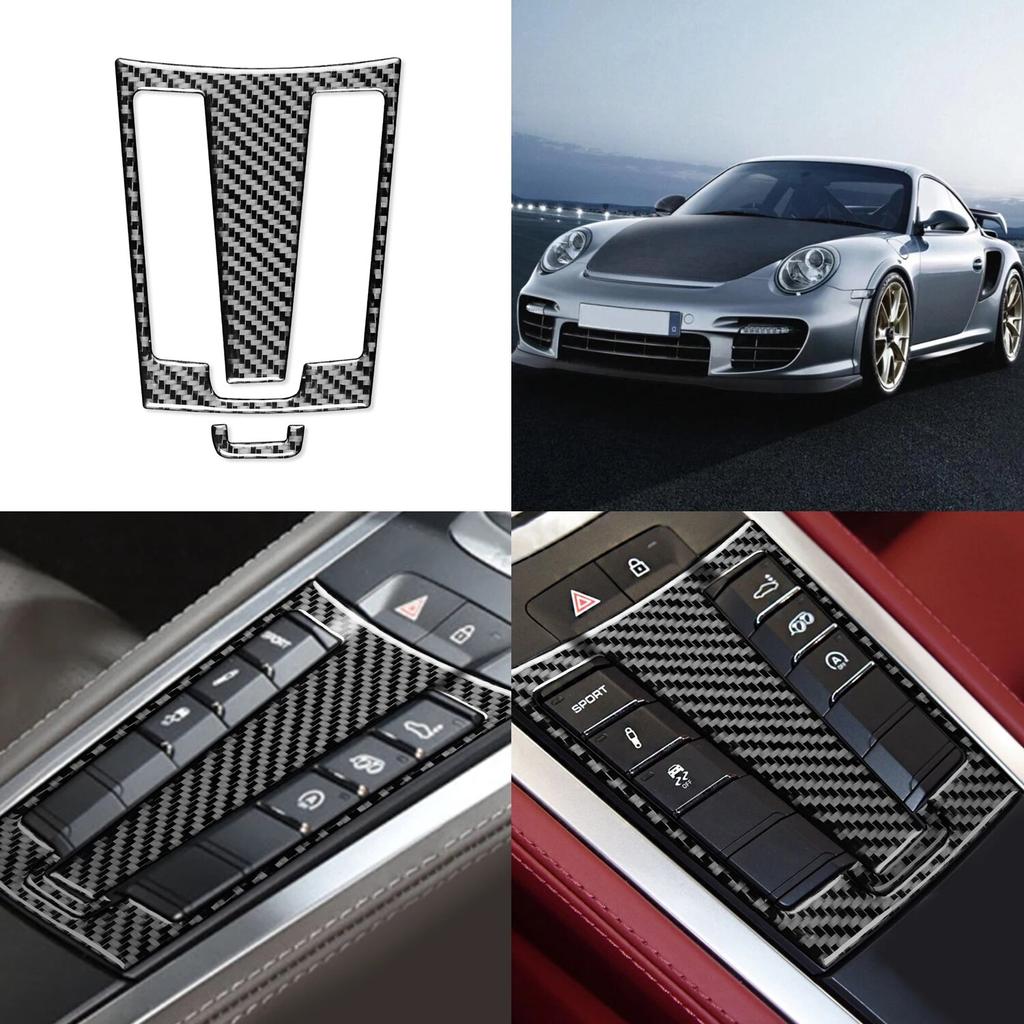 For Porsche 718 982 16-22 Carbon Fiber Variable Speed Adjustment Panel Trim Cover Car Interiors Accessories Decoration Sticker
