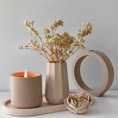 Pflanzgefäß Vase Aufbewahrungsflasche Kerze Silikonformen DIY Ovaler Untersetzer Flaschenform Behälter Halter Guss Handwerk Blumentopf Geschenke