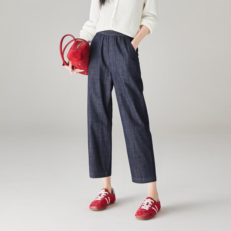 SOFSIL Women's High-Waist Straight-Leg Cropped Jeans