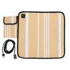Portable Heated Seat Cushion Canvas USB Adjustable Heating Stadium Seat Pad for Outdoor Camping
