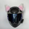 2 Stück Auto Motorrad Helm Dekoration Elektrofahrrad Weiche kleine Plüsch Katzenohren für Motocross Full Face Off Road Helm Aufkleber