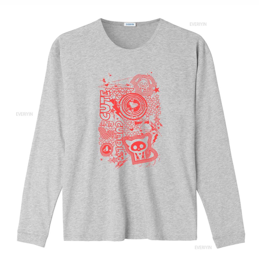 Skelanimals Niedlich Und Kuschelig Rot Vintage Verblasste Haustier-Icons T-Shirt vintage Gewaschen Weich Leicht Dehnbar Oberteil Für Den Alltag