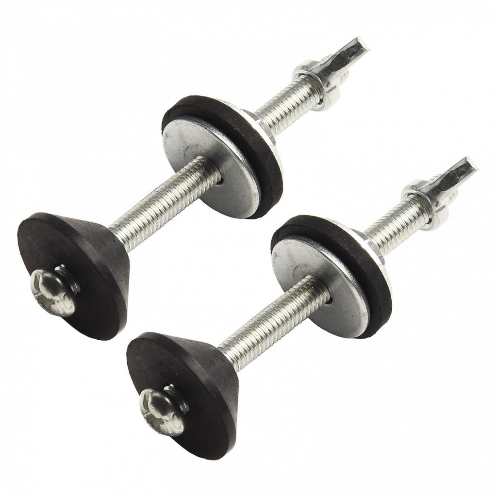 Accessory Toilet Bolts Hardware Plastic/Stainless Steel White/Silver