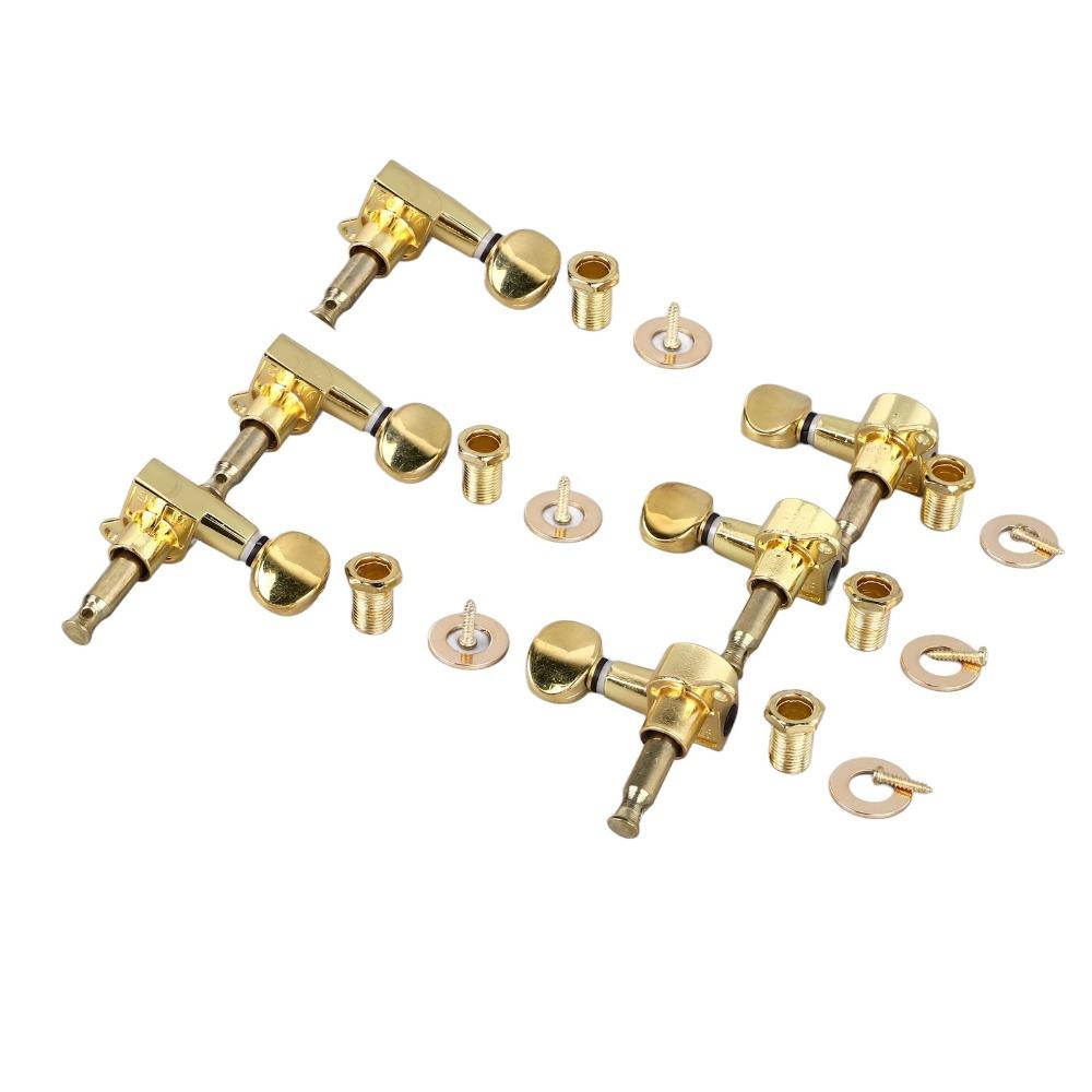 6PCS Golden Guitar Tuning Pegs Metal Tuning Machines Precision Guitar Tuning Key Electric Guitars