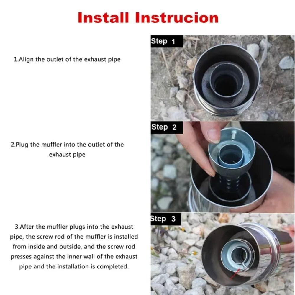 Universal Fit Motorcycle Exhaust Muffler Removable Metal Muffler Pipe Off-road Vehicles