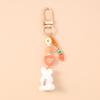 Cute Animal Plush Rabbit Keychain Nursing Bottle Key Ring Pendants for Women Girls Handbag Decor DIY Kid's Jewelry Gift