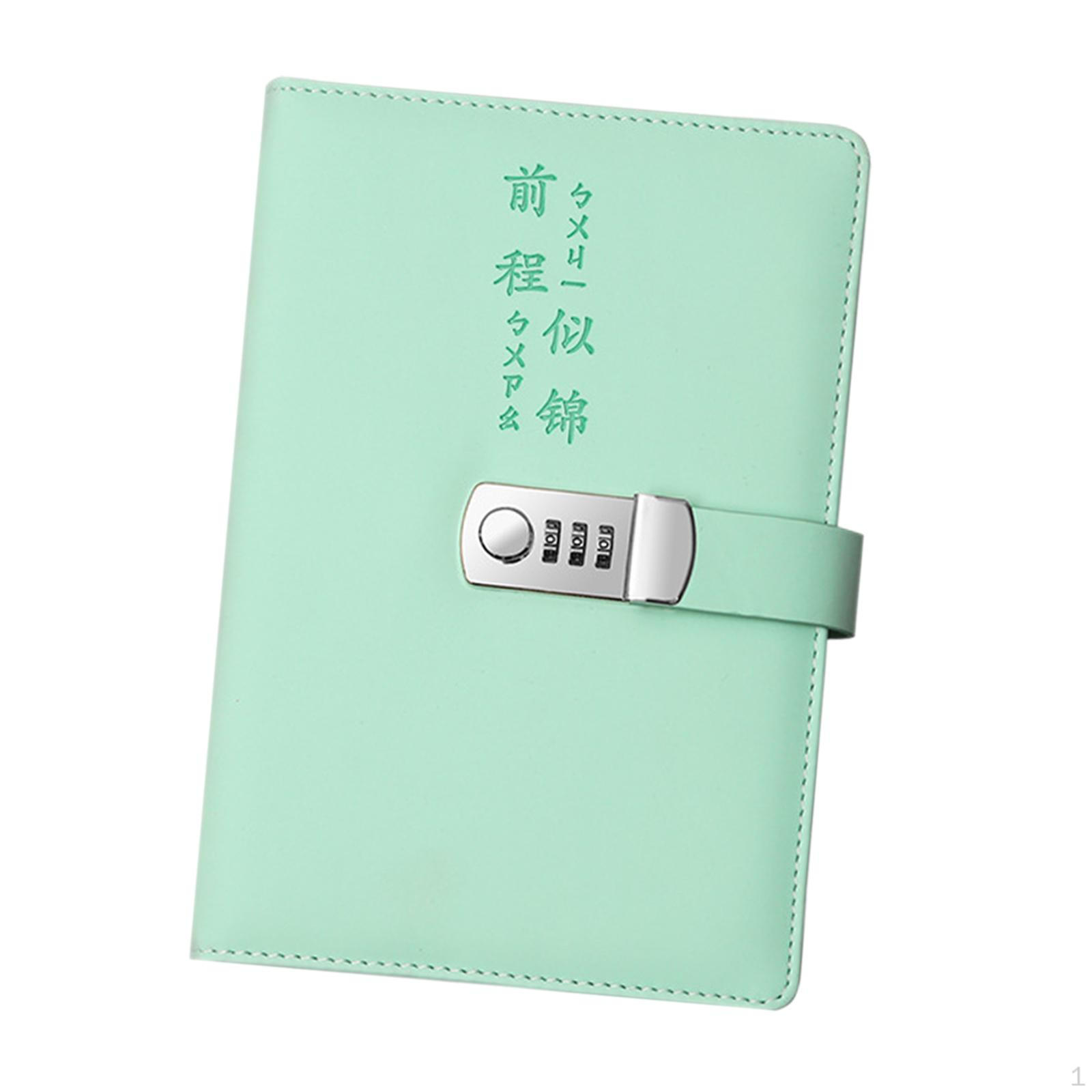 

Diary with Lock Locked Notebook, Locking Journal, Password for Home світло-зелений колір