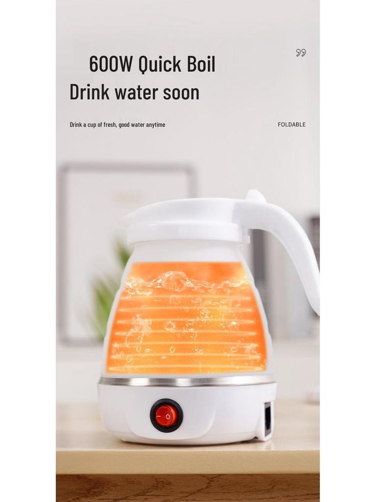 Compact Electric Folding Silicone Kettle with Auto Power-Off for Travel