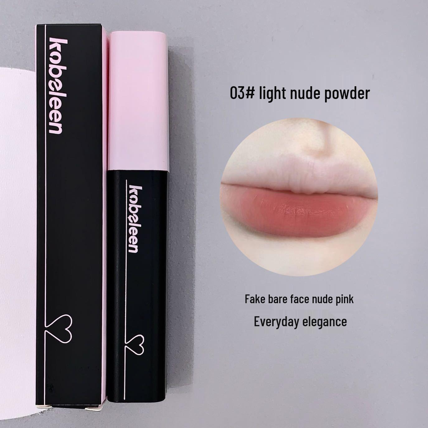 

Kobeleen Бархатная Дымка Жидкая Помада: Натуральный матовый, стойкий, насыщенный пигментом блеск для губ, помада 1.8g