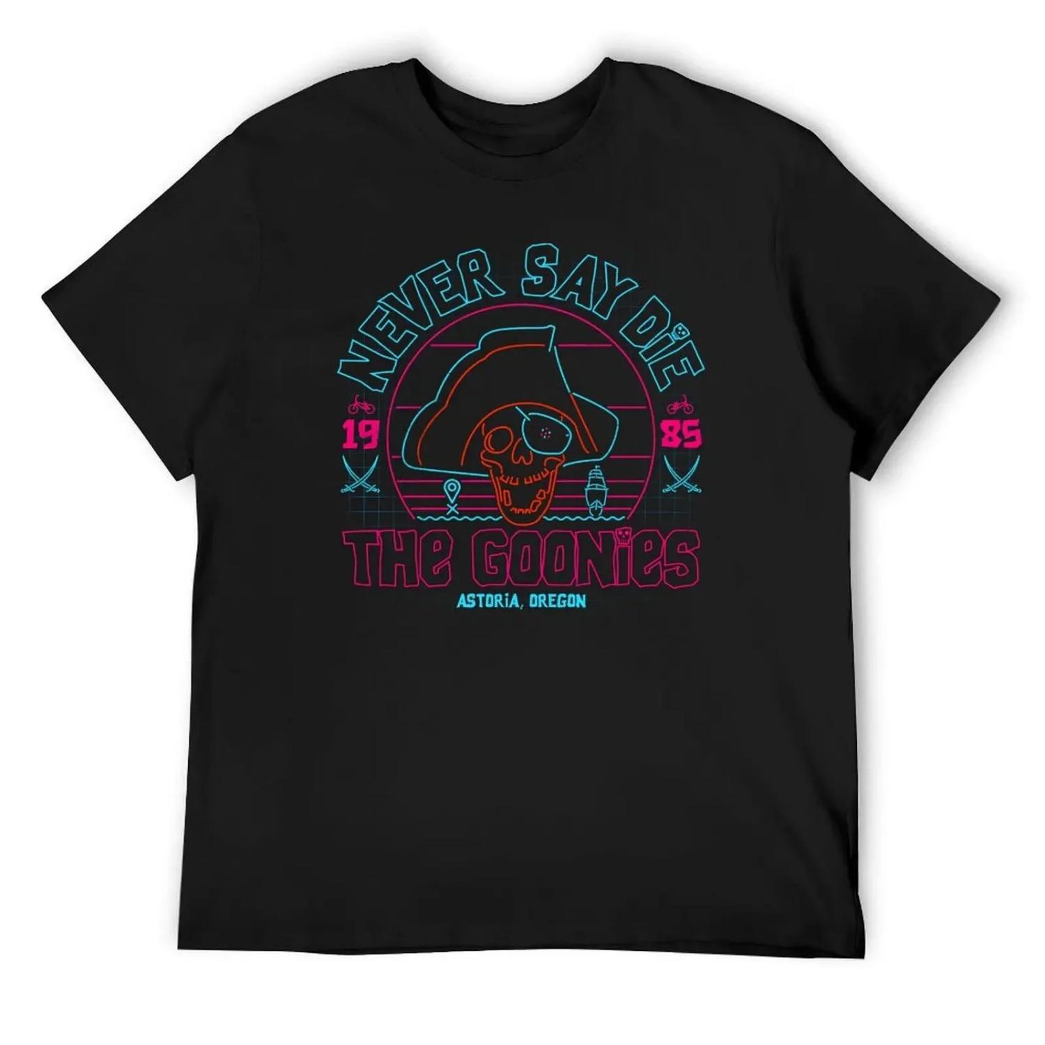 Футболка The Goonies Never Say Die аниме больших размеров мужская одежда S чёрный