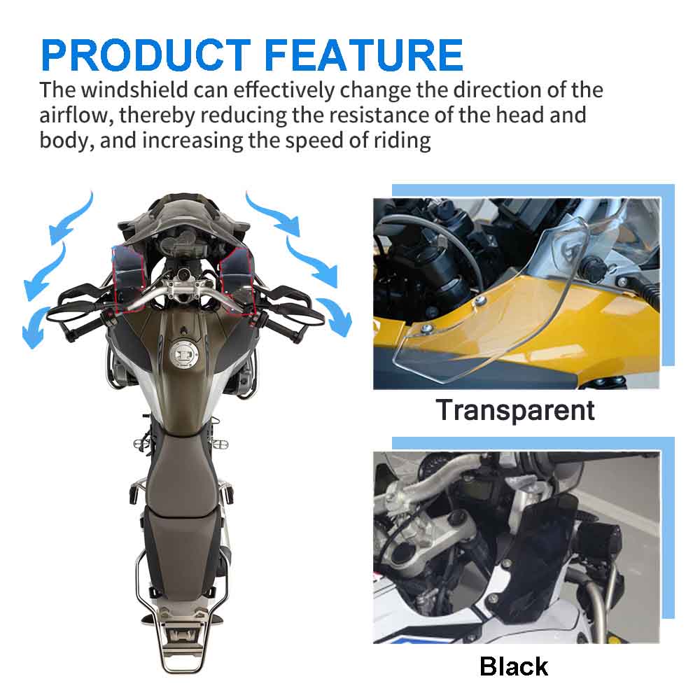 For BMW R1200 GS/ADV R1200GS Adventure GS1200 2004-2012 Handguard Wind Shield Guard Side Deflector Handshield Windshield