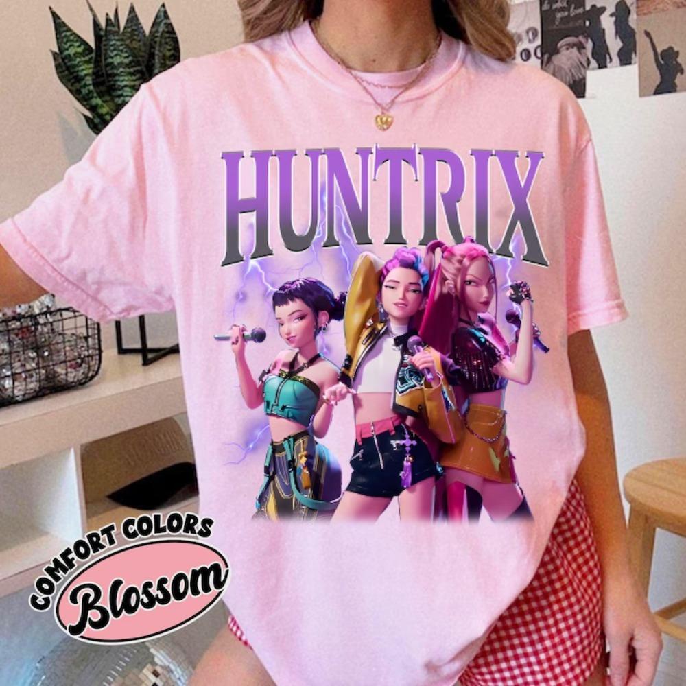 

Huntrix Girls Shirt Huntrix Devil Hunter T-shirt Mira Rumi Joey Shirt Devil Hunter Merch Gift for Kpop Fans Kpop T-shirt 6XL