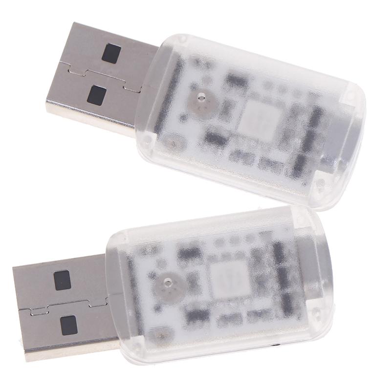 2Pcs Mini Usb Car Ambient Lighting 7 Colors Led Mood Lamp Neon Atmosphere Plug-In Light Laptops Sockets Night Lamp