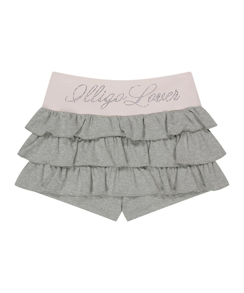 Iligo Bow Tiered Skirt Pants Melange