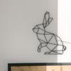 Geometric Animal Wall Art Metal Rabbit Sculpture Home Decor Bunny Figurine Hanging Statue