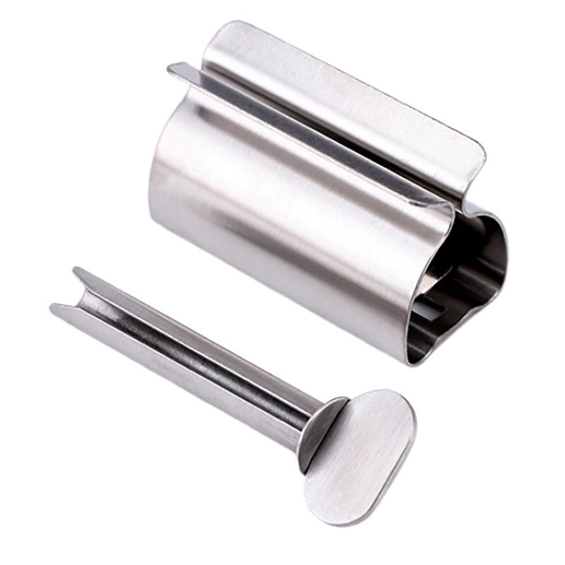 Kreativní lis na zubní pastu, jednoduchý váleček na zubní pastu z nerezové oceli, úsporný lis na zubní pastu, čisticí lis