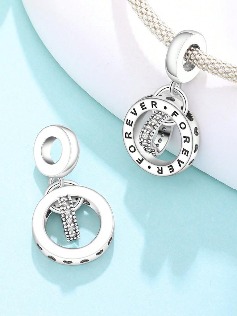 Zawieszki Srebro Miedziane Kolory Miłość Krzyż Diabelski Młyn Koraliki Zawieszka Charm Do Oryginalnej Bransoletki Dla Kobiet Biżuteria DIY Miłość Prezent