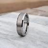 6mm Mens Silver Brushed Tungsten Ring Brushed Ring Men or Women Engagement Wedding Bands Tungsten Ring, Tungsten Promise Ring, Classic Band