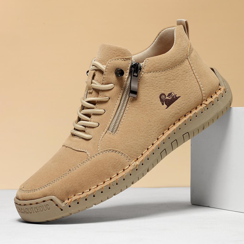 Damskie buty outdoorowe do chodzenia ze sznurowaniem na zamek błyskawiczny, antypoślizgowe, ze sztucznej skóry, sneakersy do jazdy, biegania dla kobiet, wygodne buty retro do wędrówek i ćwiczeń